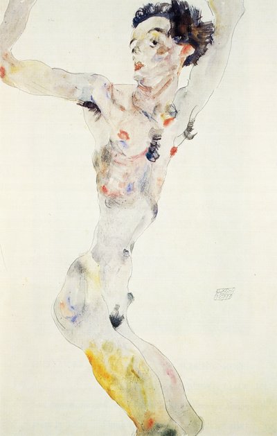 Selbstporträt, 1911 von Egon Schiele